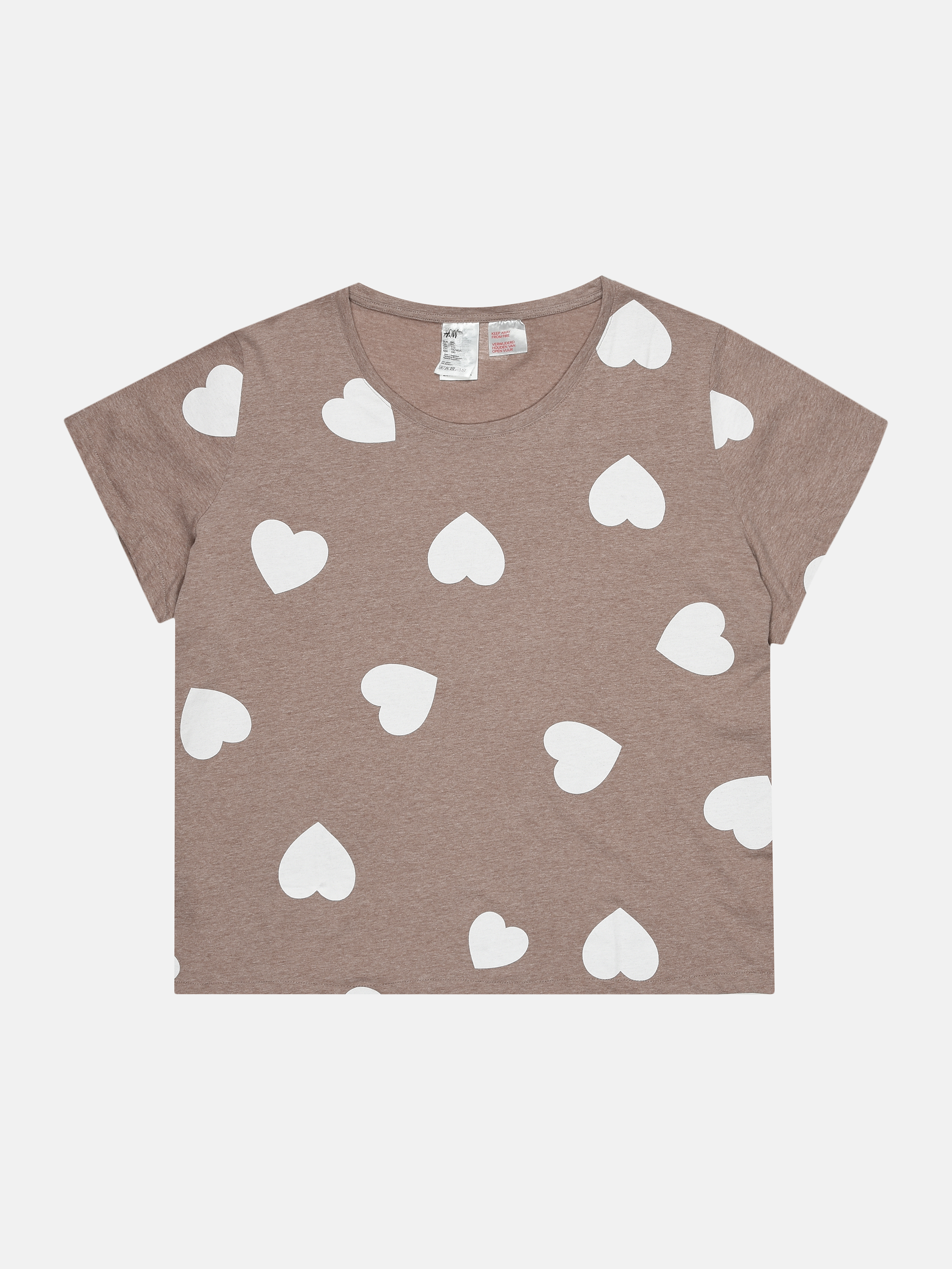 

Футболка пижамная H&M 802-82366012 3XL Бежевый меланж