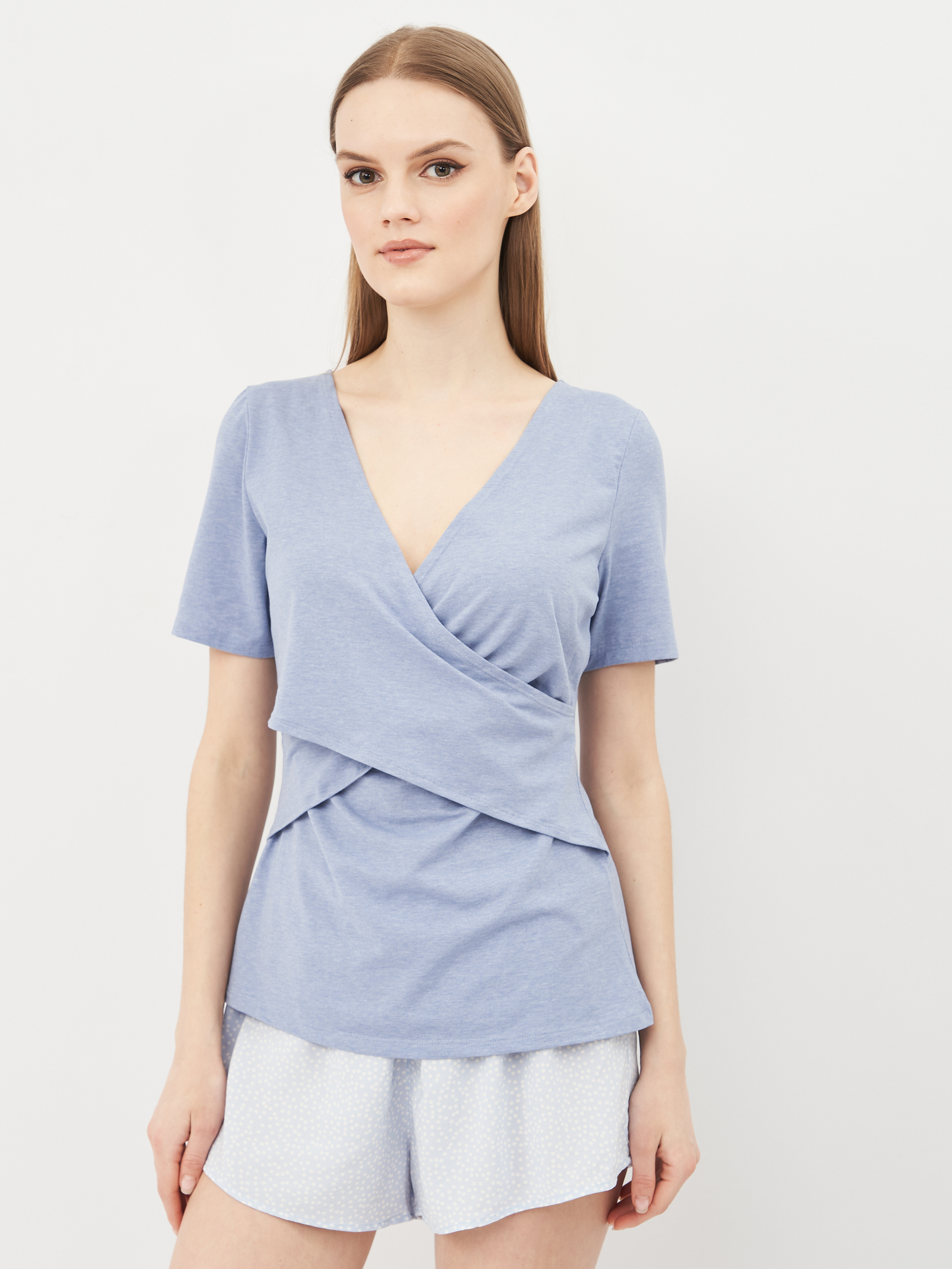 

Футболка для кормящих H&M 302-8889491 M Голубая
