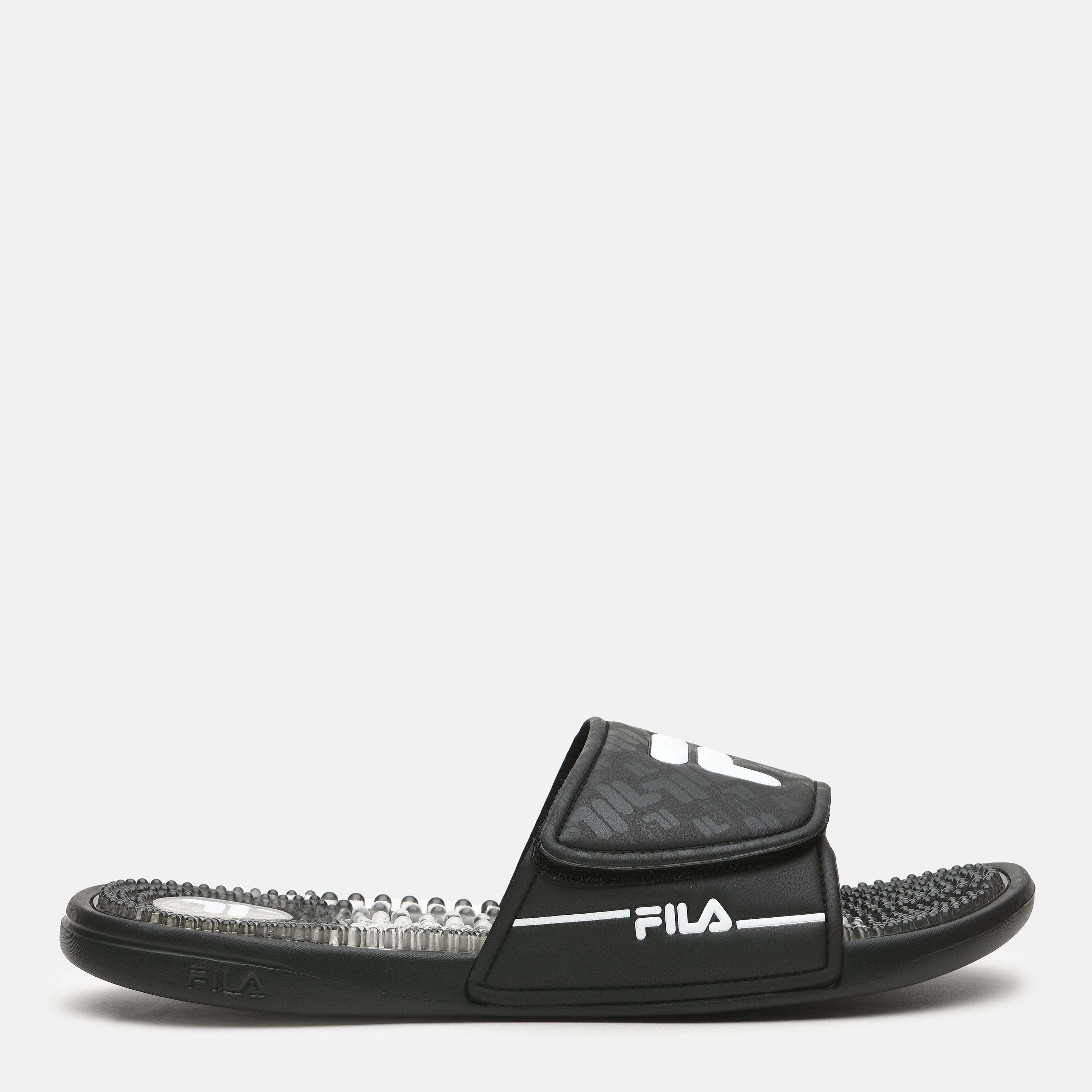 Акція на Чоловічі шльопанці Fila Massage M Slippers 105785-BW 41 (8US) Чорні з білим (0990039872566_2990021788699_4670036484400) від Rozetka