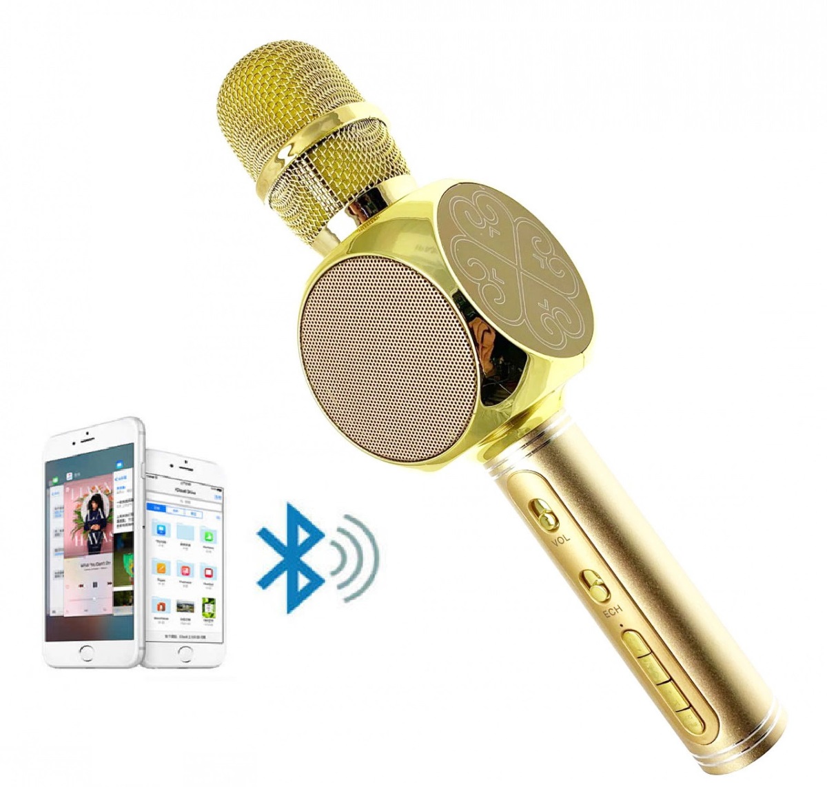 

ПРОФЕССИОНАЛЬНЫЙ БЕСПРОВОДНОЙ МИКРОФОН ДЛЯ КАРАОКЕ MAGIC KARAOKE YS-63 PRO GOLD