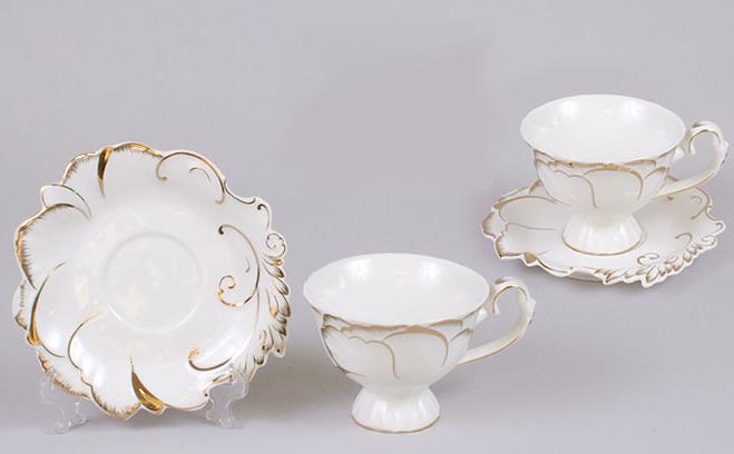 

Кофейный набор Princess Gold-E25 2 чашки 150мл и 2 блюдца Bona BD-274-E25