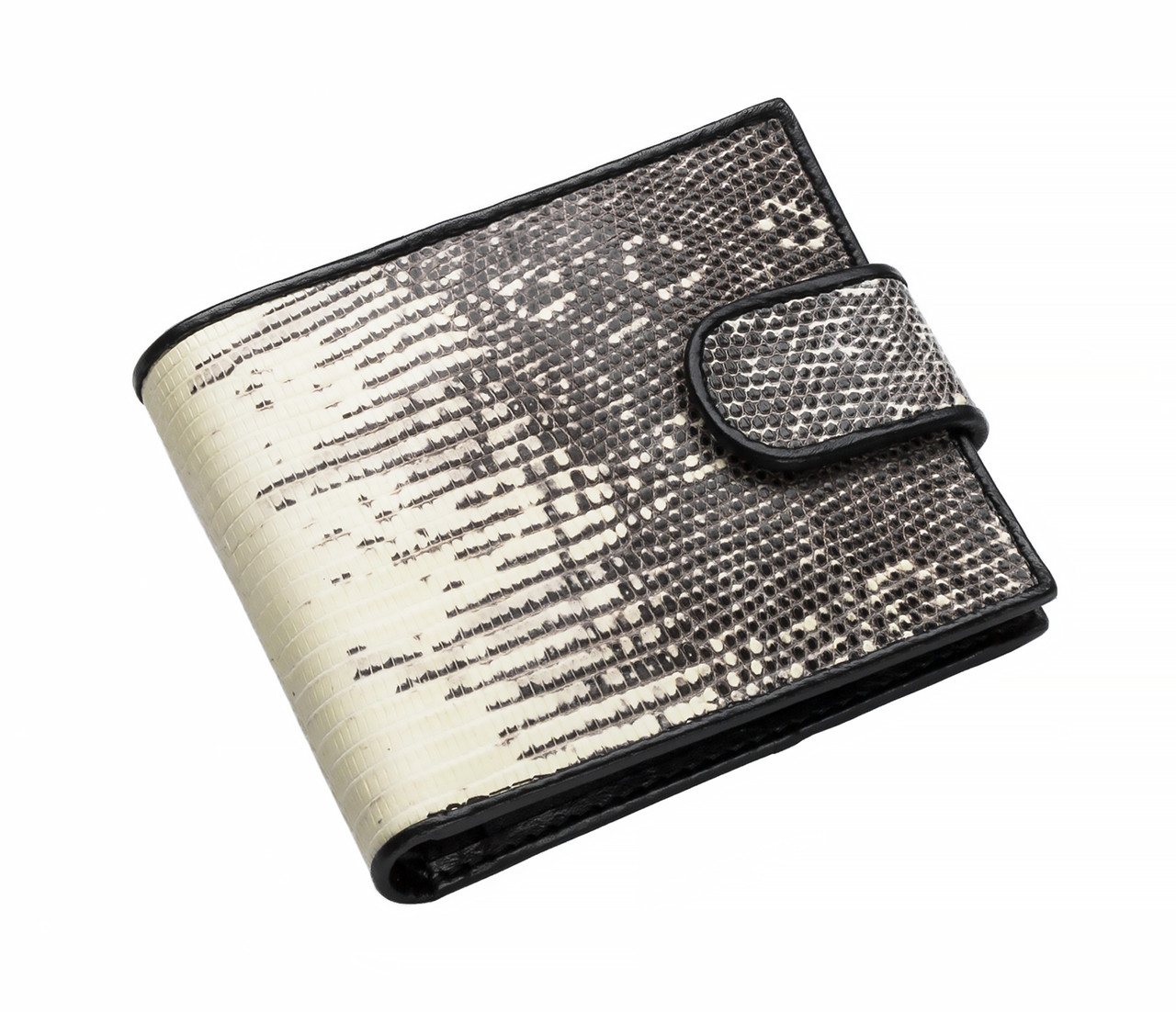 

Кошелек из кожи ящерицы с хлястиком Ekzotic Leather Белый (lw02)