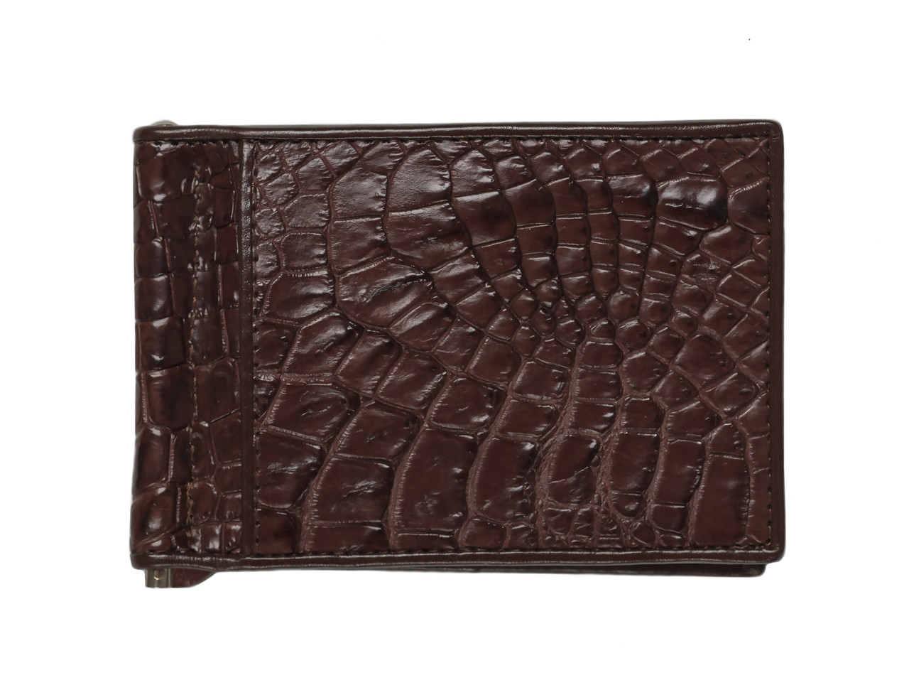 

Зажим для денег из кожи крокодила Ekzotic Leather Коричневый (cc02)