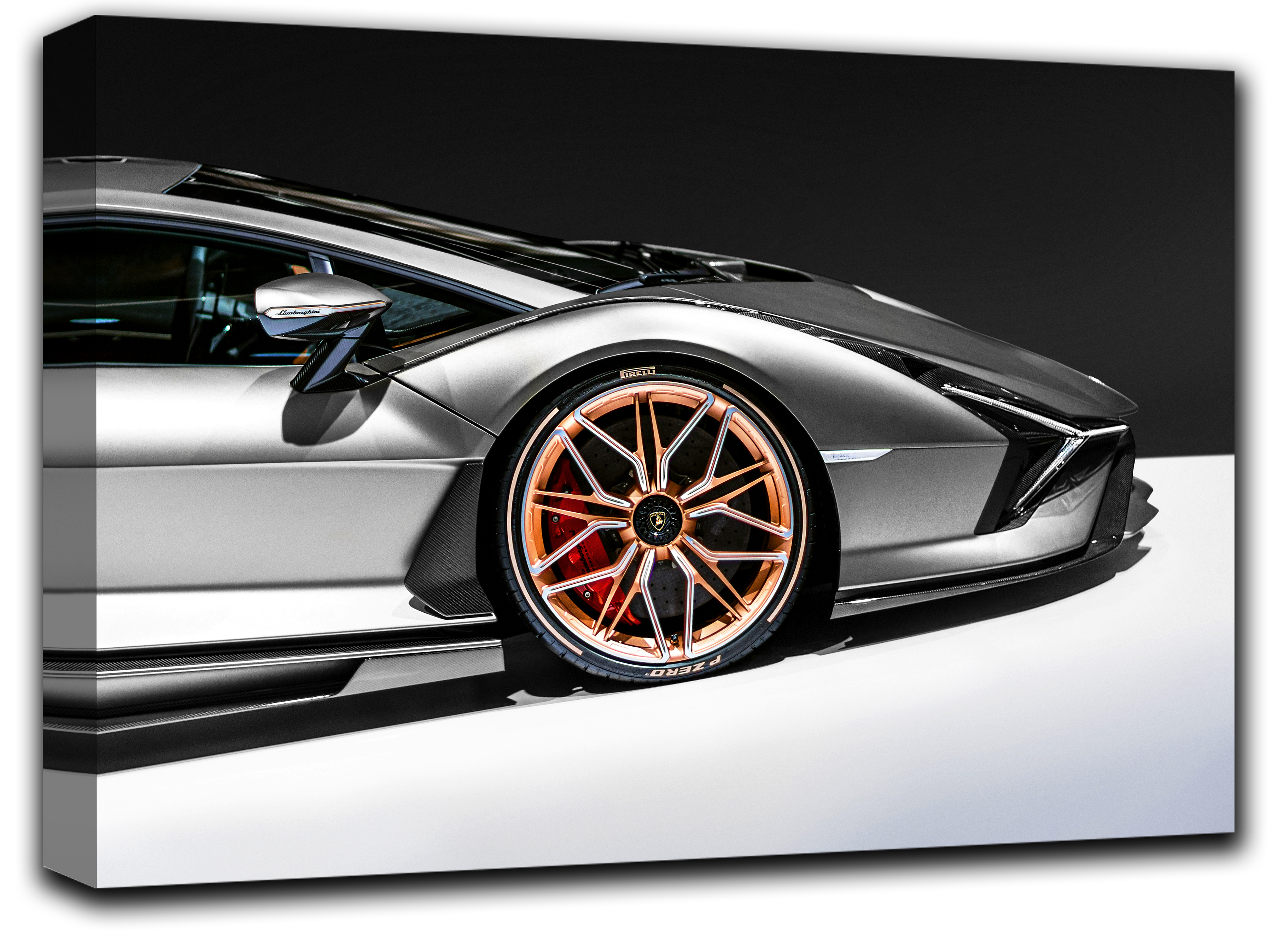 

картина на холсте спорткар Lamborghini Sian итальянский автомобиль Hotel Arizona HD 59 см x 102 см