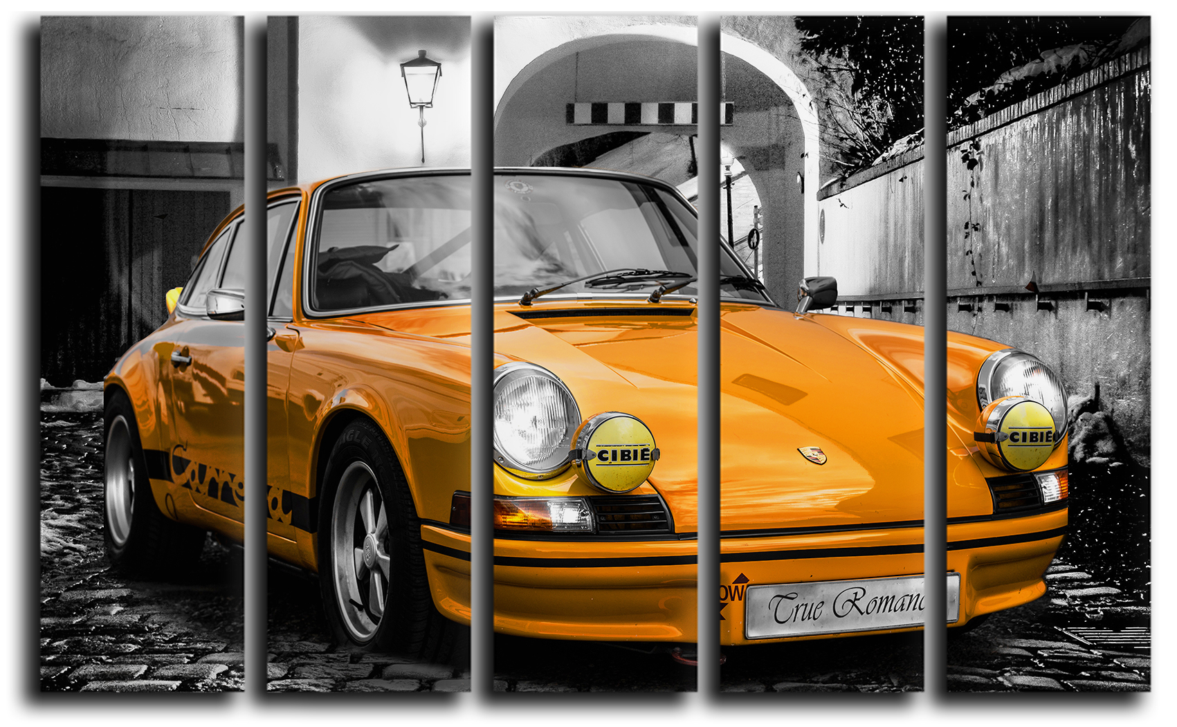

Модульная картина на холсте из 5 частей классический Porsche 911 авто Порше Hotel Arizona HD 89 см x 140 см
