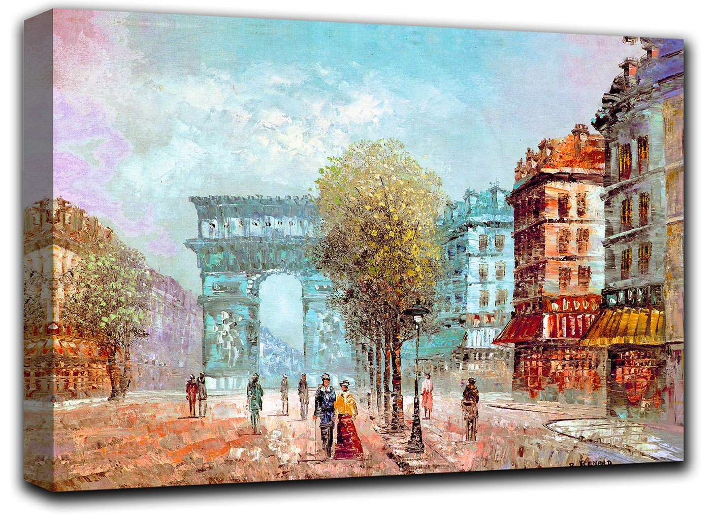 

картина на холсте Триумфальная арка городской пейзаж улицы урбан Hotel Arizona HD 69 см x 102 см