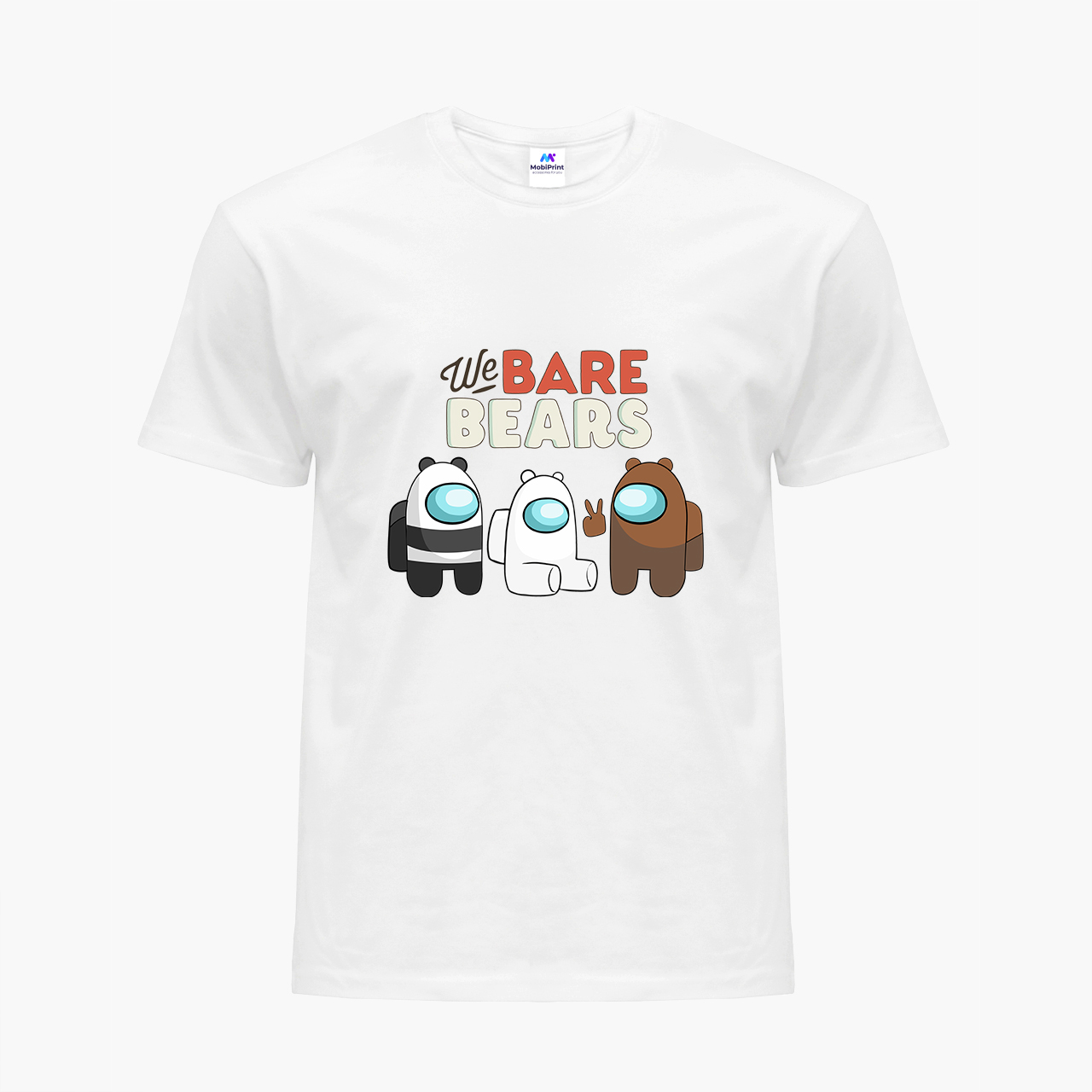 

Детская футболка Вся правда о медведях (We Bare Bears) (9224-2668) 146-152 см Хлопок Белый