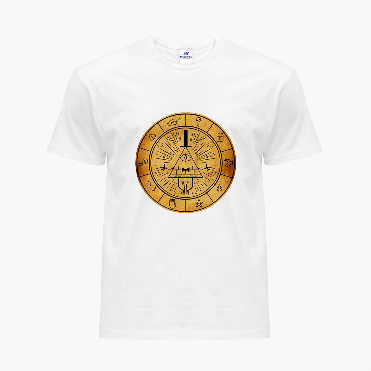 

Детская футболка Гравити Фолз Билл Шифр (Gravity Falls Bill Cipher) (9224-2627) 122-128 см Хлопок Белый