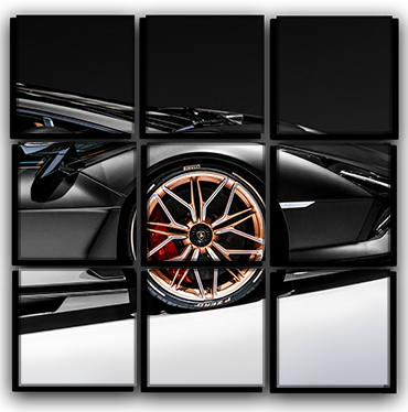 

Модульная картина на холсте 9 частей Lamborghini Sian итальянский автомобиль Hotel Arizona HD 77 см x 77 см