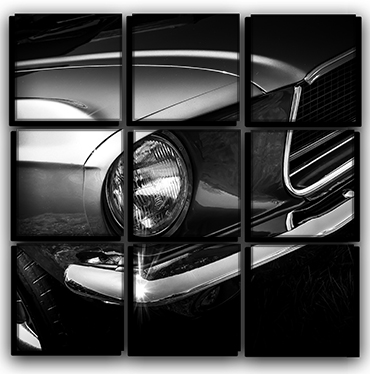 

Модульная картина на холсте 9 частей Ford Mustang старинные ретро винтажные авто Hotel Arizona HD 77 см x 77 см