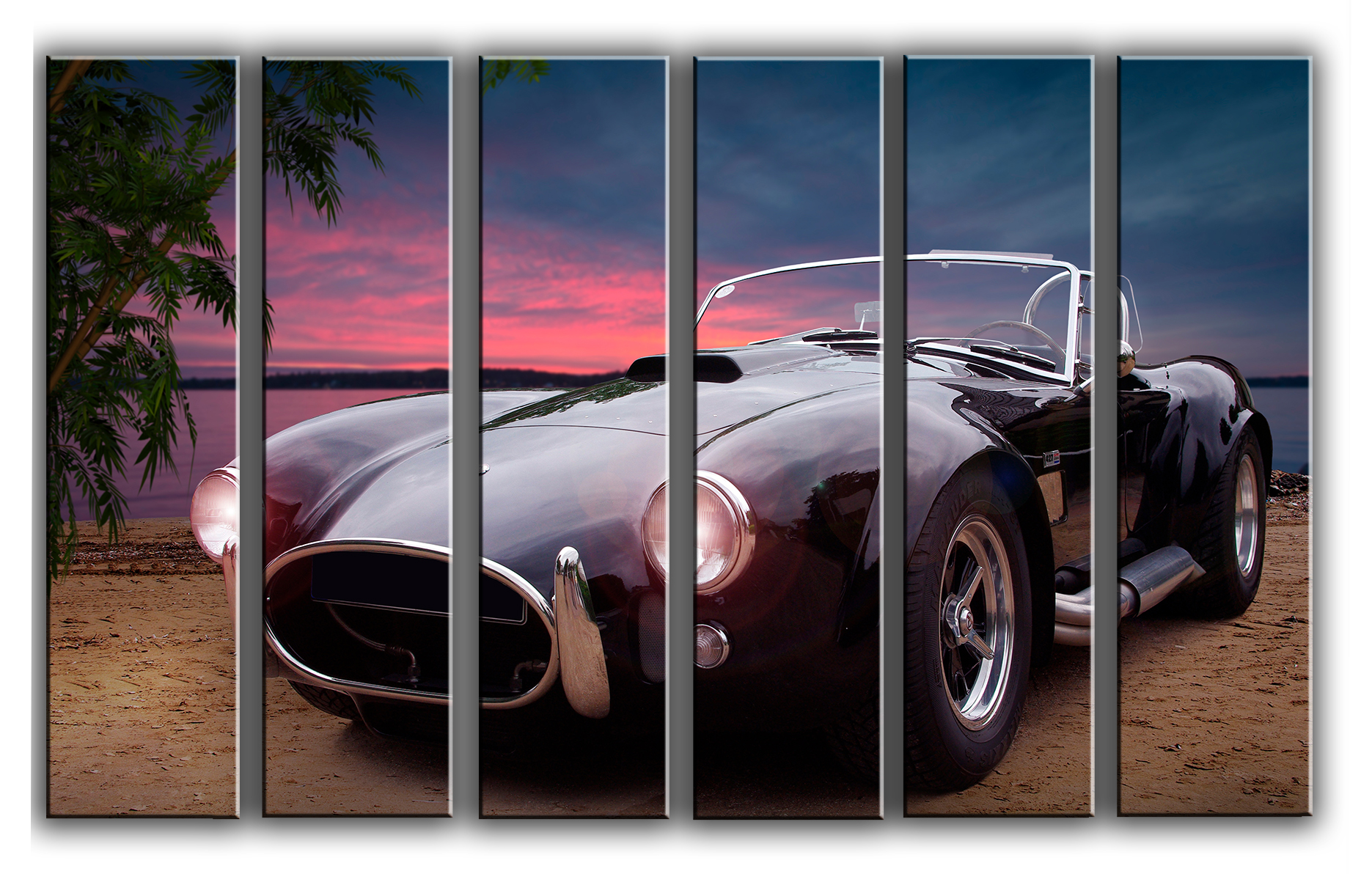 

Модульная картина на холсте из 6 частей AC Cobra старинные ретро винтажные авто Hotel Arizona HD 112 см x 171 см