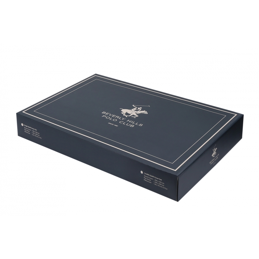 

Постельное белье Beverly Hills Polo Club ранфорс - BHPC 003 Dark Blue евро