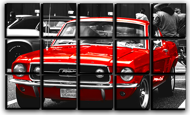 

Модульная картина на холсте из 15 частей Ретро авто Ford Mustang 1964 ретро авто Hotel Arizona HD 77 см x 127 см