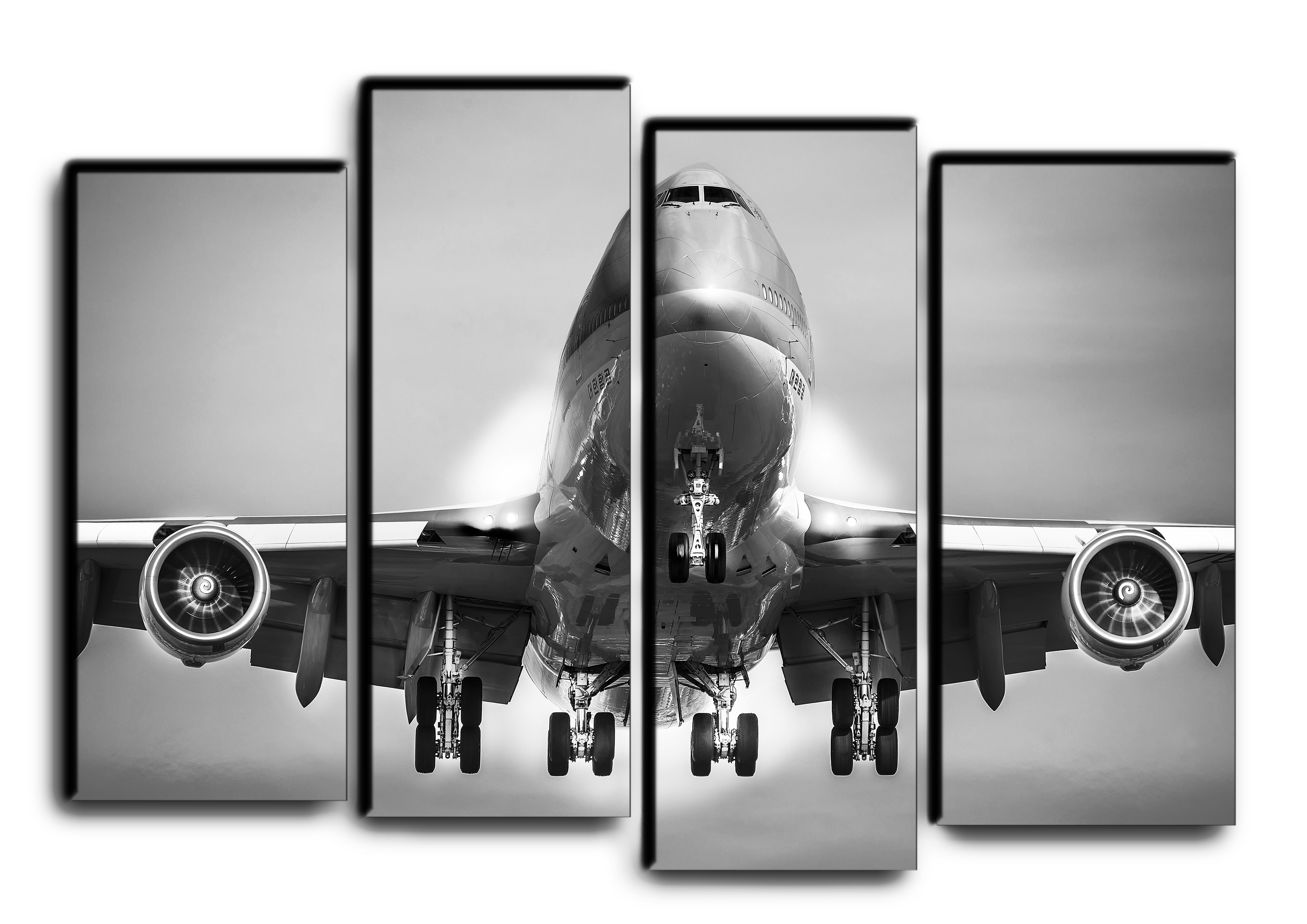 

Модульная картина на холсте из 4 частей Boeing 747 Боинг на взлете Hotel Arizona HD 82 см x 112 см