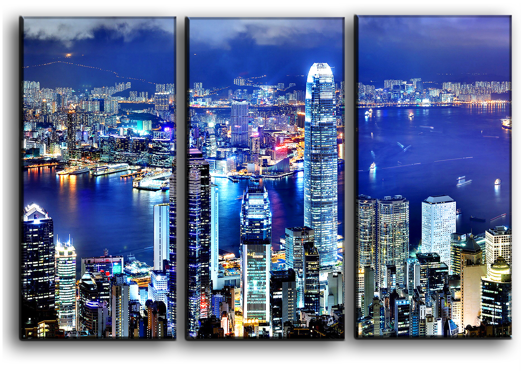 

Модульная картина на холсте из 3 частей Городской пейзаж Гонконга городской пейзаж улицы урбан Hotel Arizona HD 56 см x 84 см