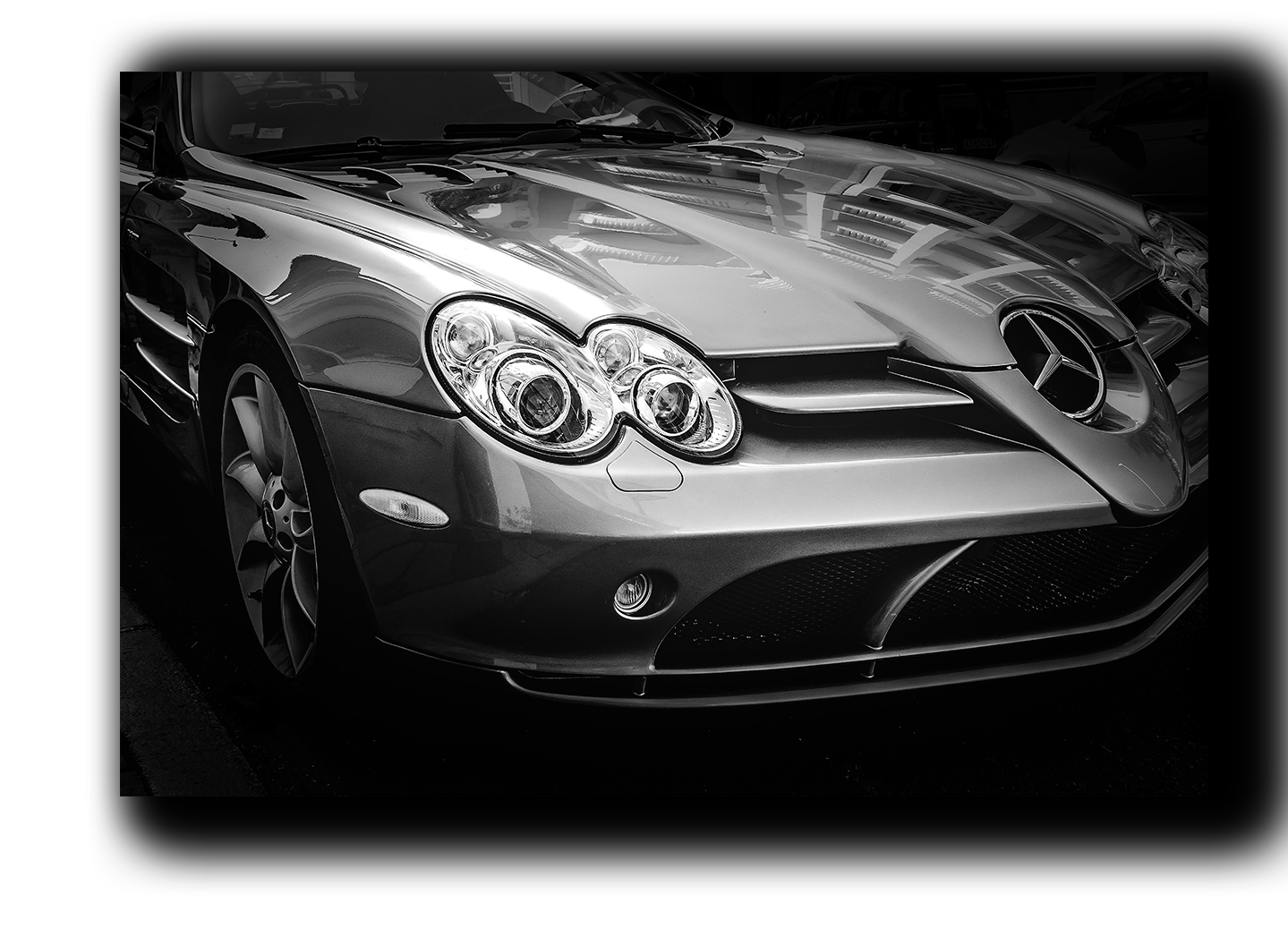 

картина на холсте спортивный Mercedes Mclaren SLR суперкар Hotel Arizona HD 28 см x 41 см