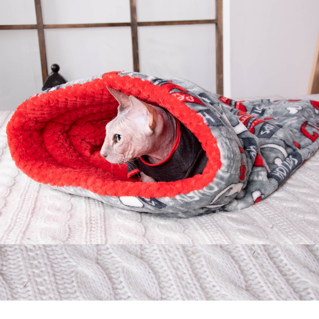 

Дом - нора мешок для кошек и собак Style Pets (MM/ Hot-Lips ) размер L 50 см на 75 см