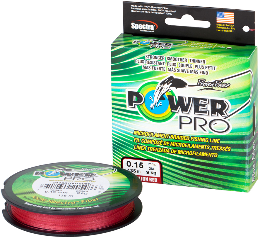 

Шнур Power Pro 135 м 0.15 мм 9 кг Red (22667857)