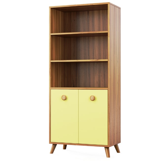 

Шкаф книжный в детскую комнату из ДСП Колибри Орех Марино/Жасминовый Світ меблів