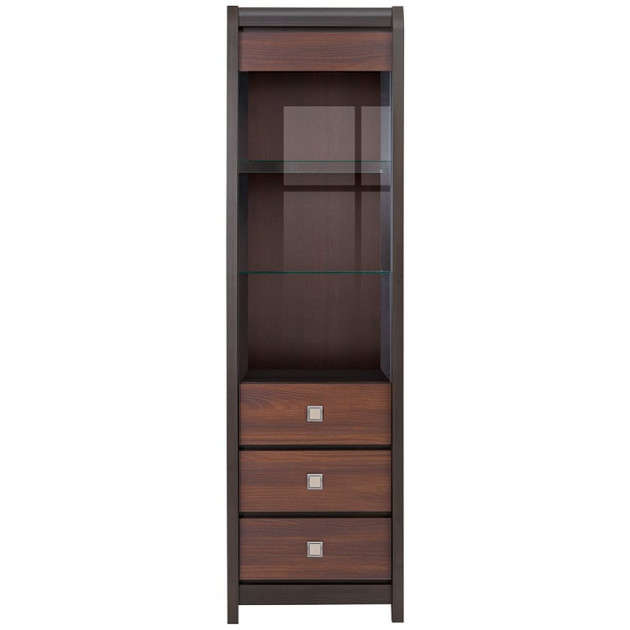 

Витрина с подсветкой однодверная в гостиную из ДСП Лорен REG1W2SP Gerbor