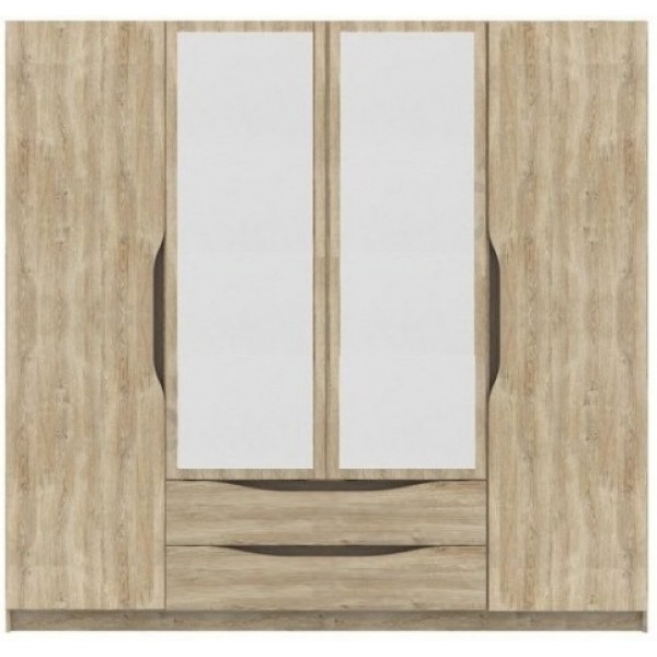 

Шкаф четырехдверный распашной в спальню из ДСП Смайл SZF4D2S Gerbor