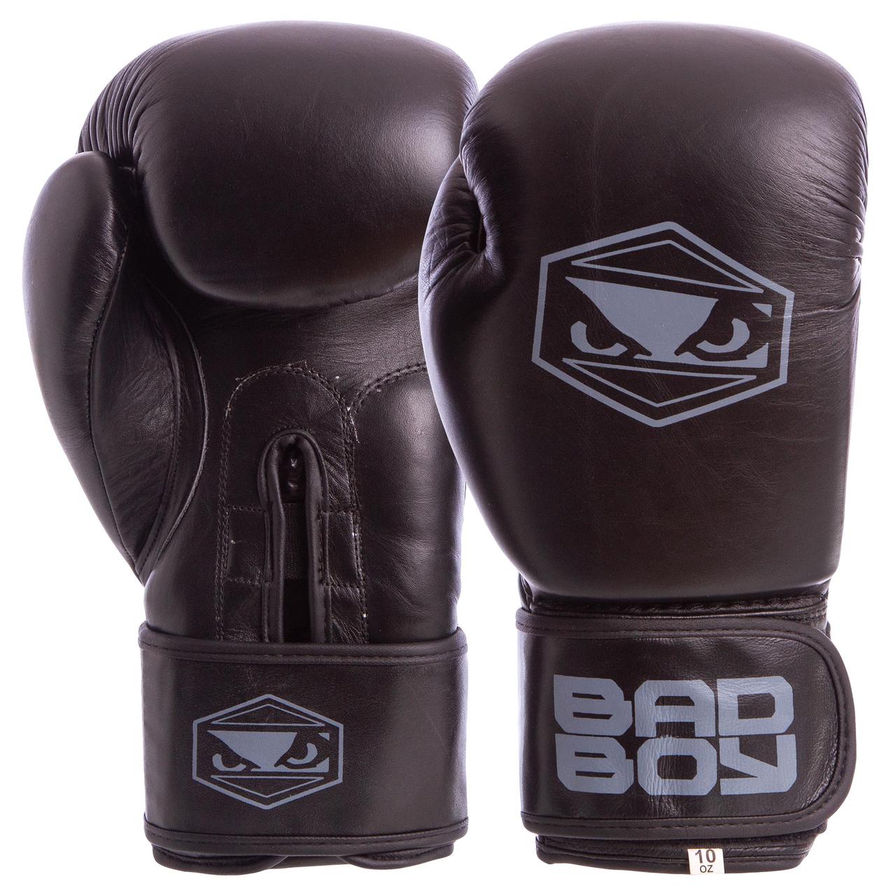 

Перчатки для бокса и единоборств BAD BOY STRIKE Champ кожаные 6615 Black 14 унций
