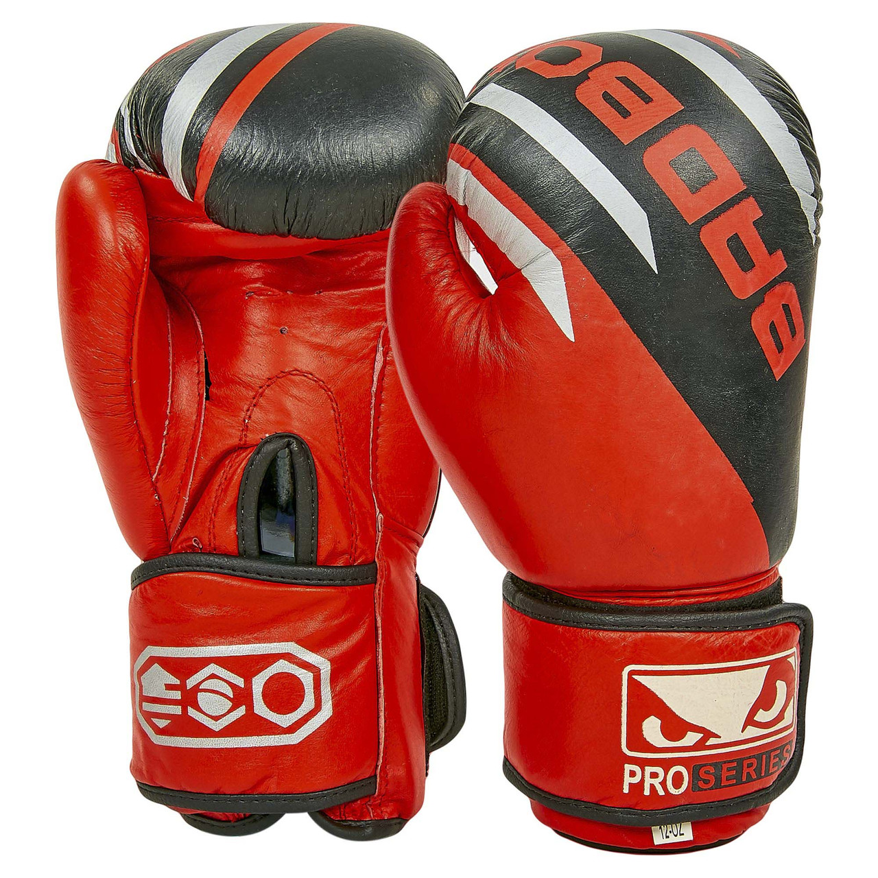 

Перчатки для бокса и единоборств BAD BOY Champ кожаные 6739 Red-Black-Grey 12 унций