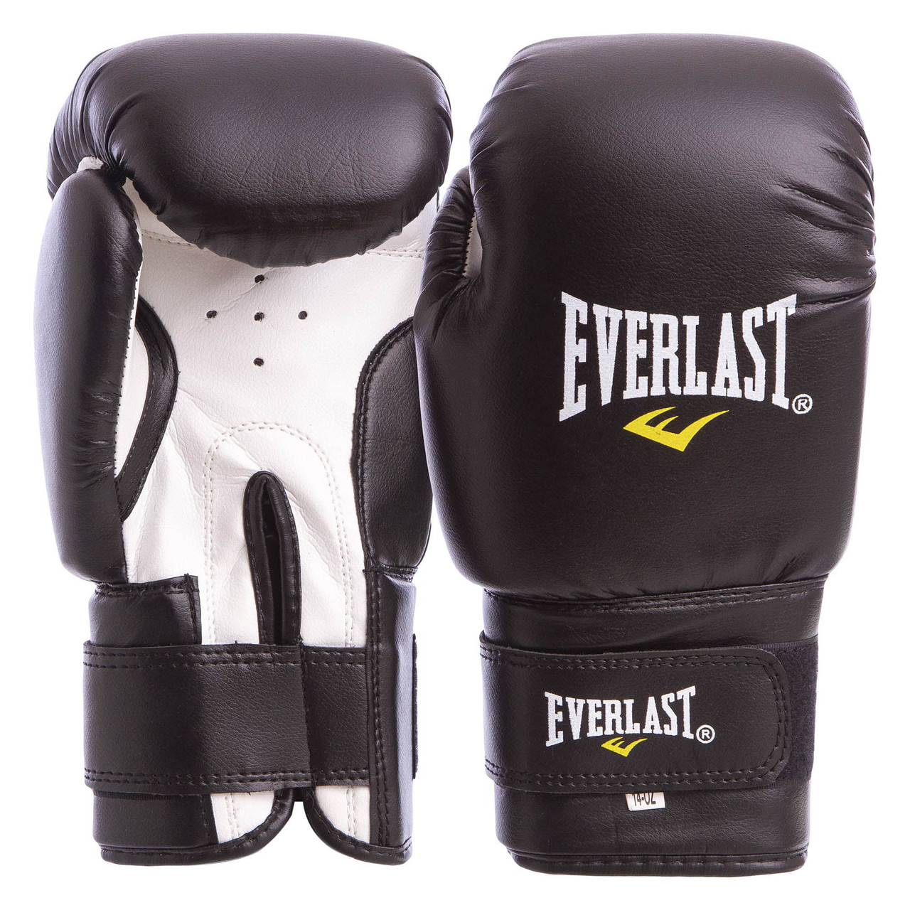 

Перчатки для бокса и единоборств на липучке Everlast Champ 0033 черный-белый 14 унций