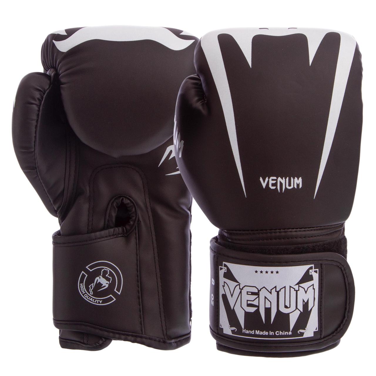 

Перчатки для бокса и единоборств VENUM Champ 8349 Black-White 8 унций