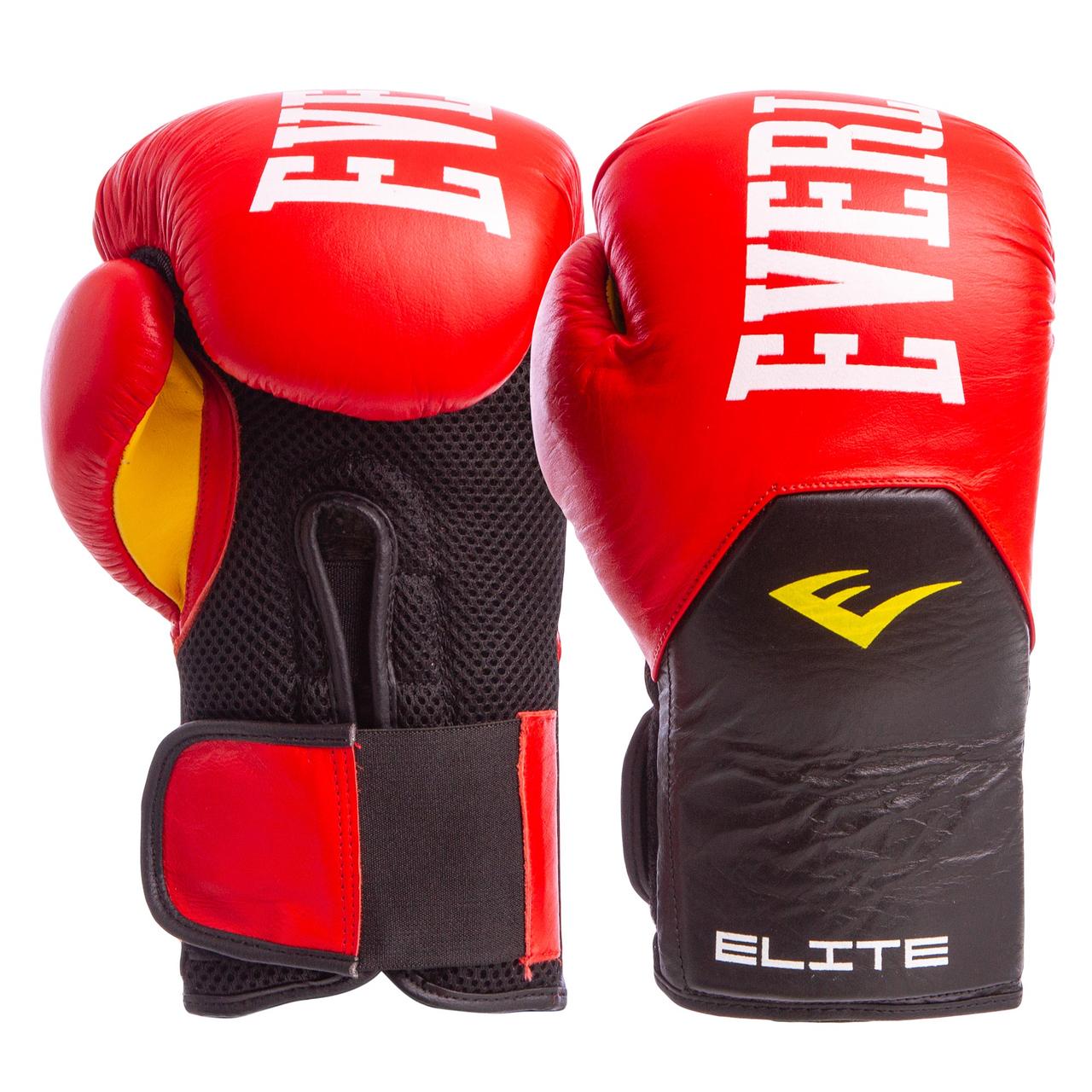 

Перчатки для бокса и единоборств EVERLAST Champ кожаные 6757 Red-Black 12 унций