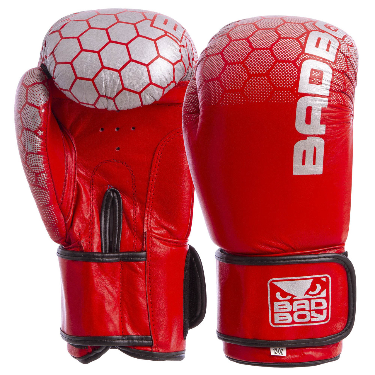 

Перчатки для бокса и единоборств BAD BOY Champ кожаные 5434 Red-Silver 14 унций