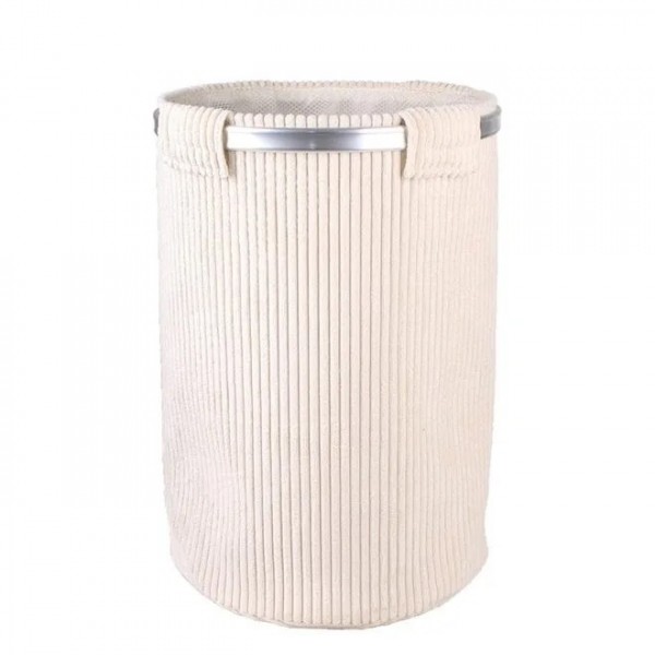 

Корзина для белья Flora 50024 для белья вельветовая бежевая