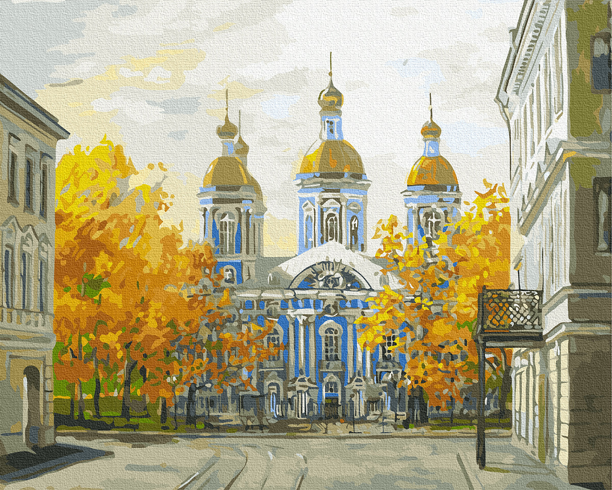 

Картина по номерам "Осенний храм" Brushme 40х50 см 000152092