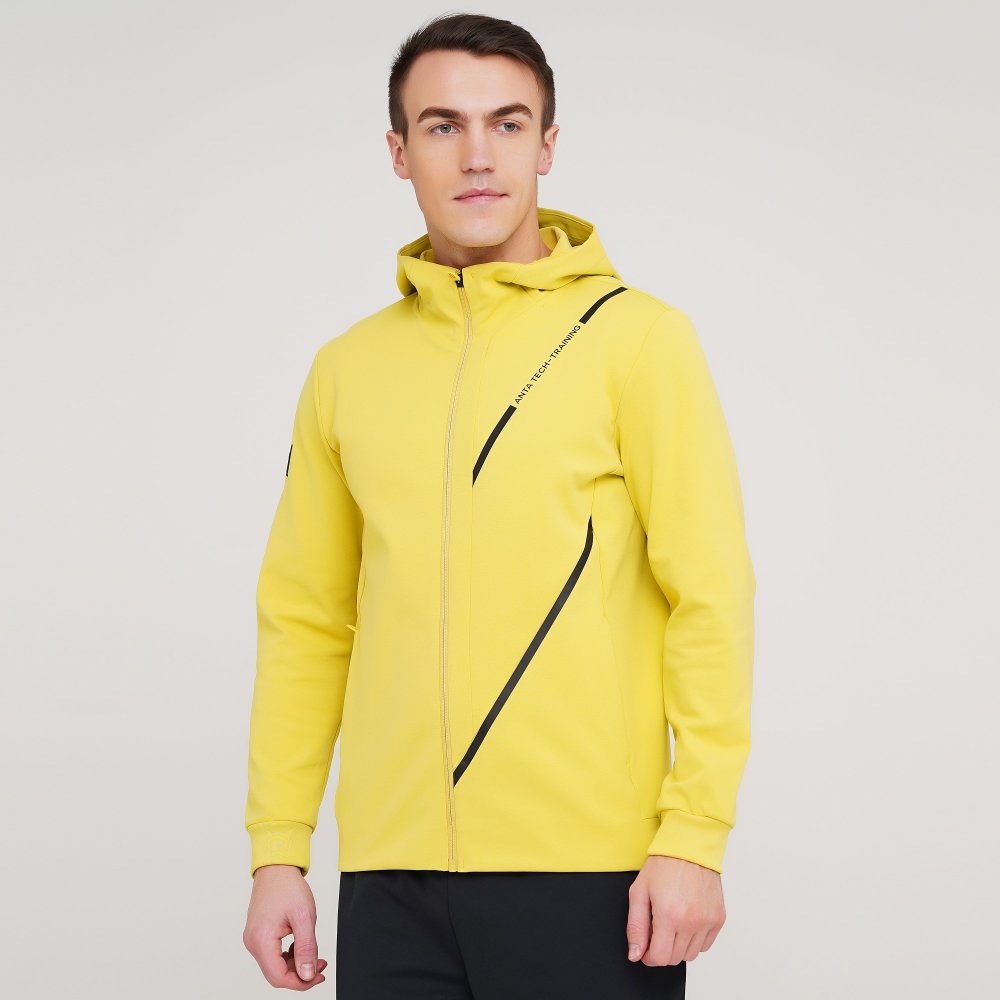 

Мужская толстовка Anta Knit Track Top Желтый 46 (ant852117717-5)