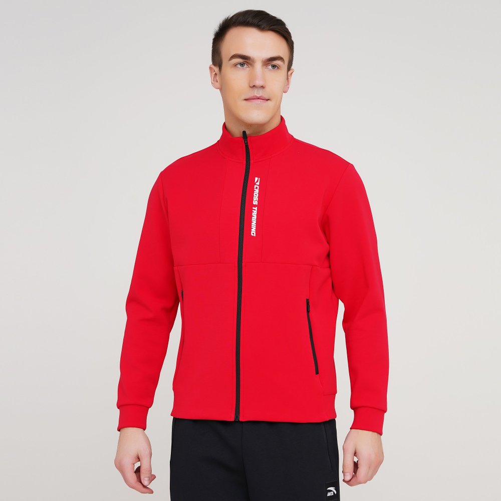 

Мужская спортивная кофта Anta Knit Track Top Красный 48 (ant852117707-2)