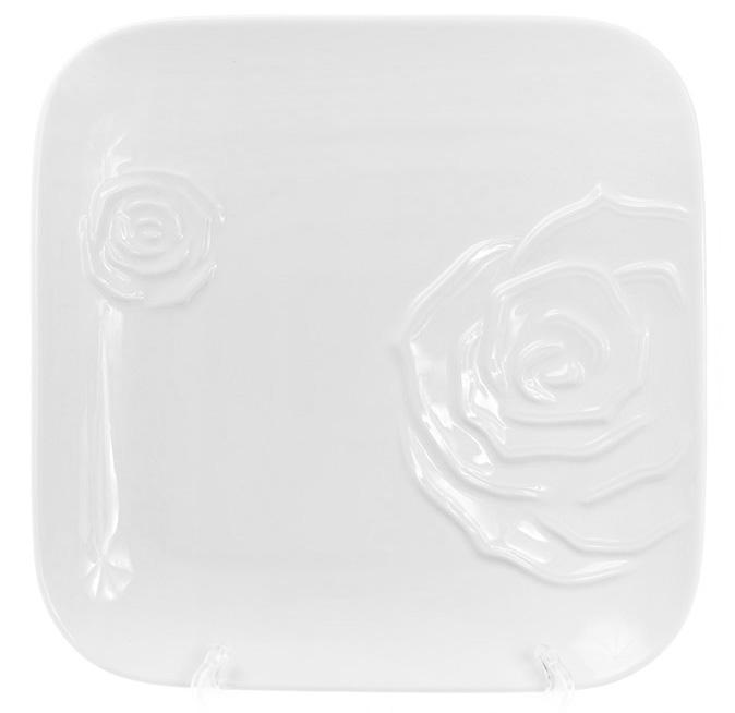 

Набор 3 фарфоровые обеденные тарелки White Rose 25x25см (белый фарфор) Bona (Р01632313931)