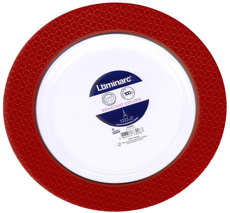 

Набор 6 обеденных тарелок Soen Red Ø24см, стеклокерамика Luminarc (Р01632320431)
