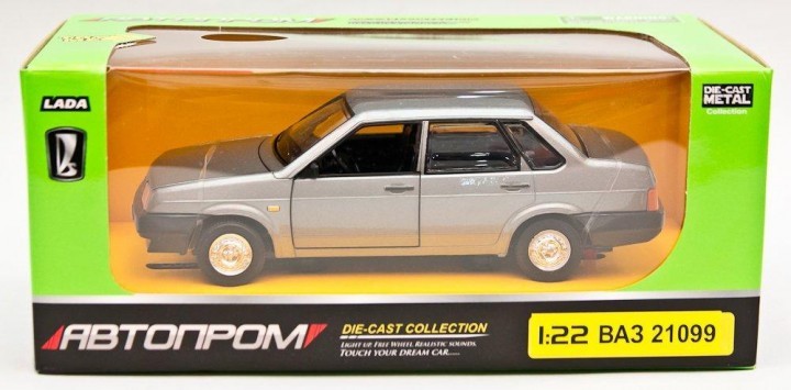

Машина металлическая Автопром ВАЗ-21099 Lada серая 21099