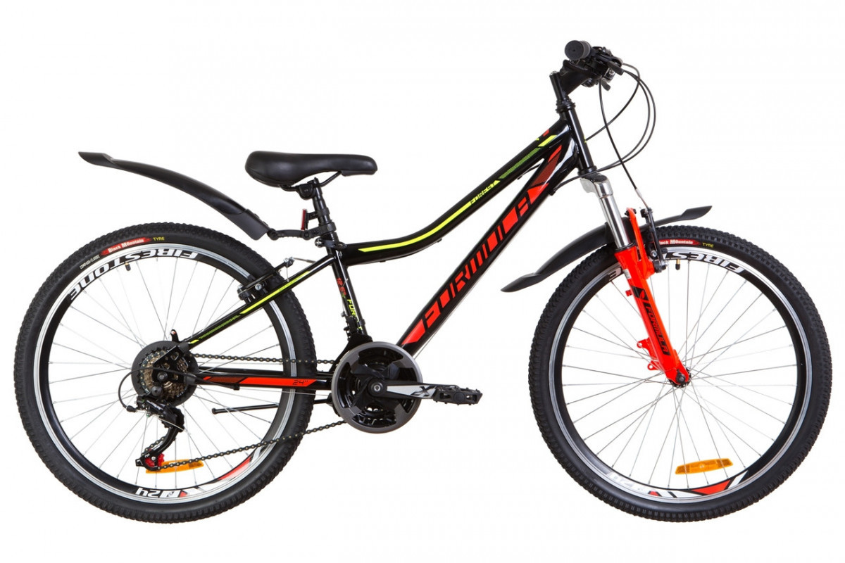 

Велосипед 24" Formula FOREST Vbr черно-красный с желтым с крылом 2019