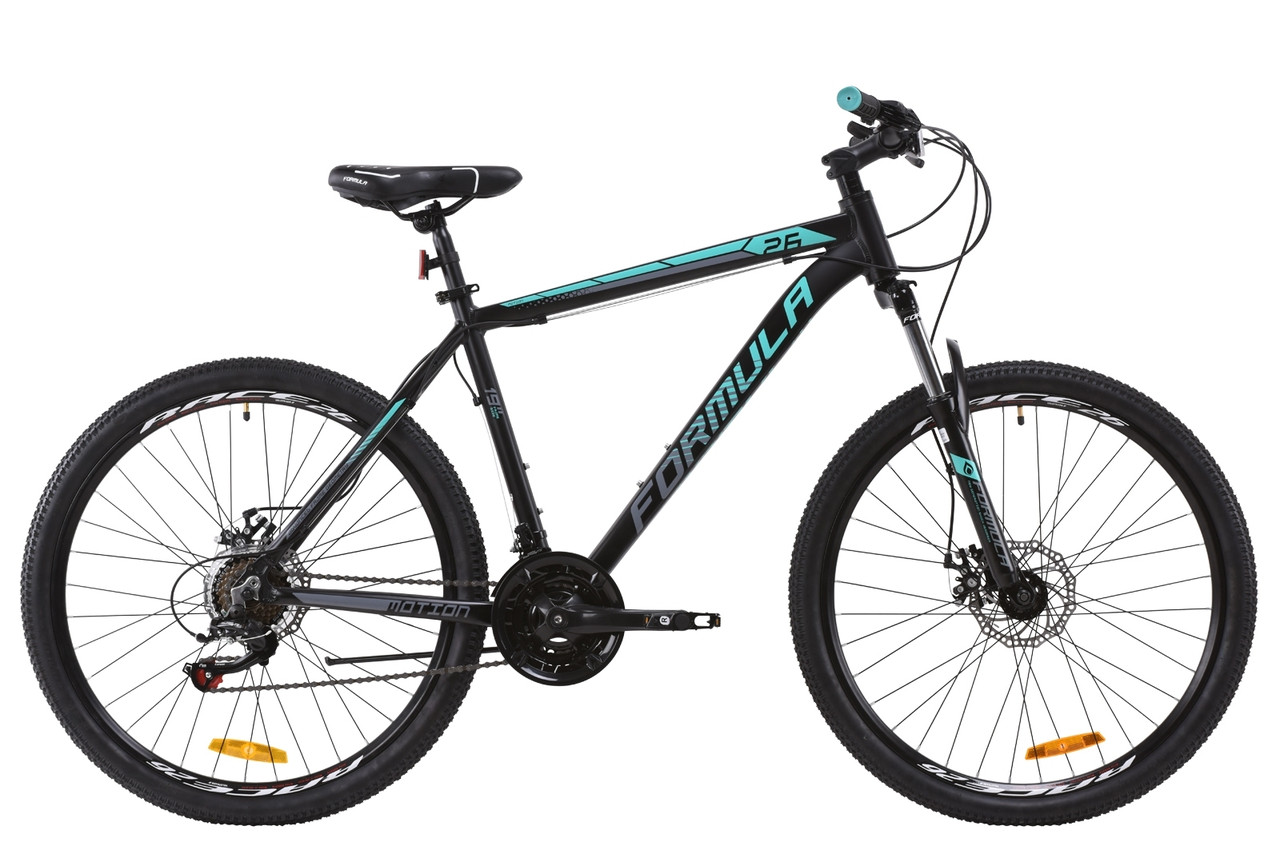 

Велосипед 26" Formula MOTION AM DD рама-16" черно-бирюзовый 2020