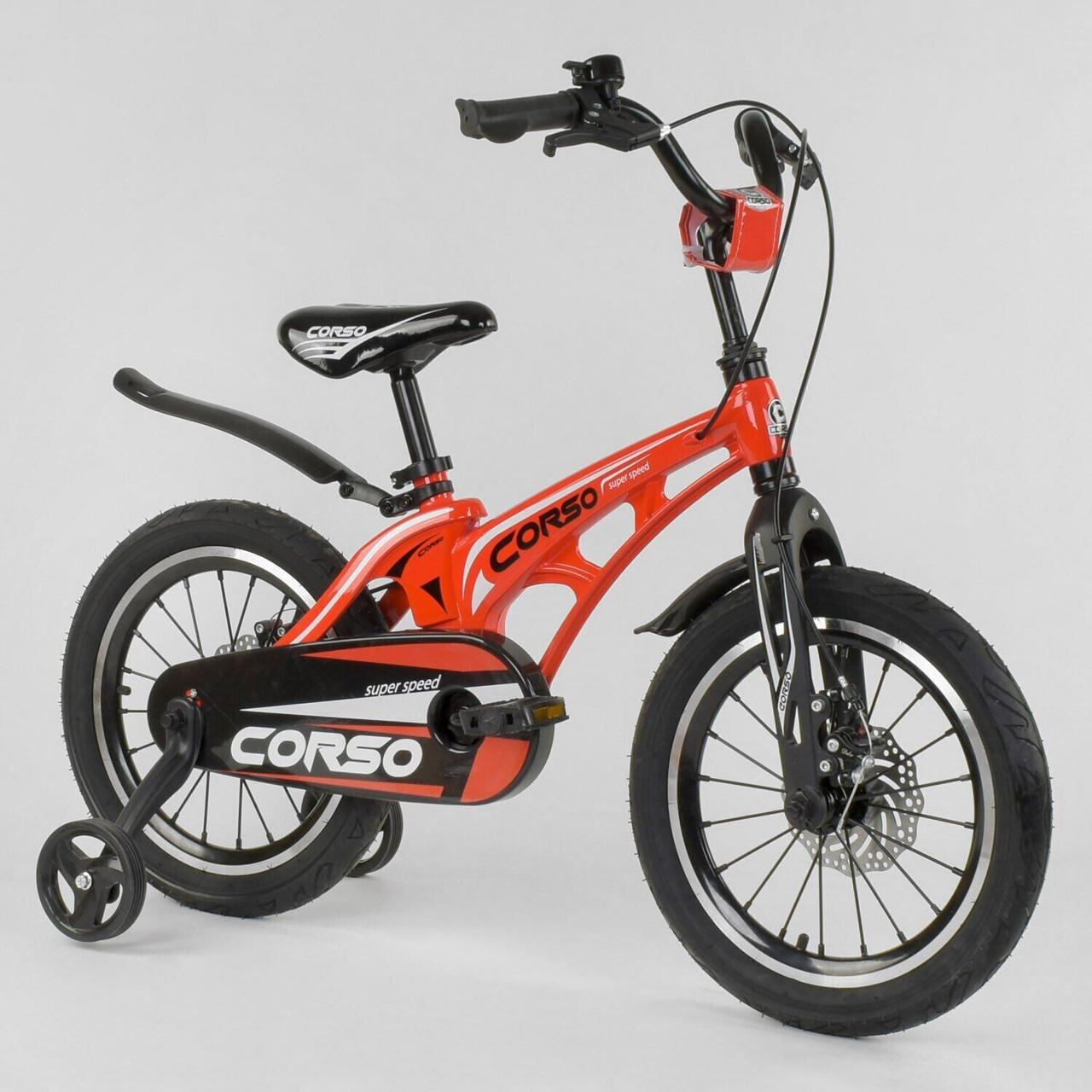 

Велосипед 18" дюймов 2-х колёсный "CORSO" MG-КРАСНЫЙ