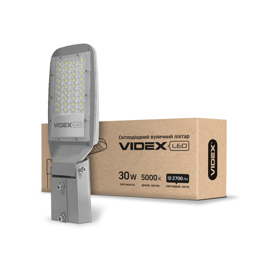 

Фонарь уличный LED поворотный 30W 5000K 220V VIDEX