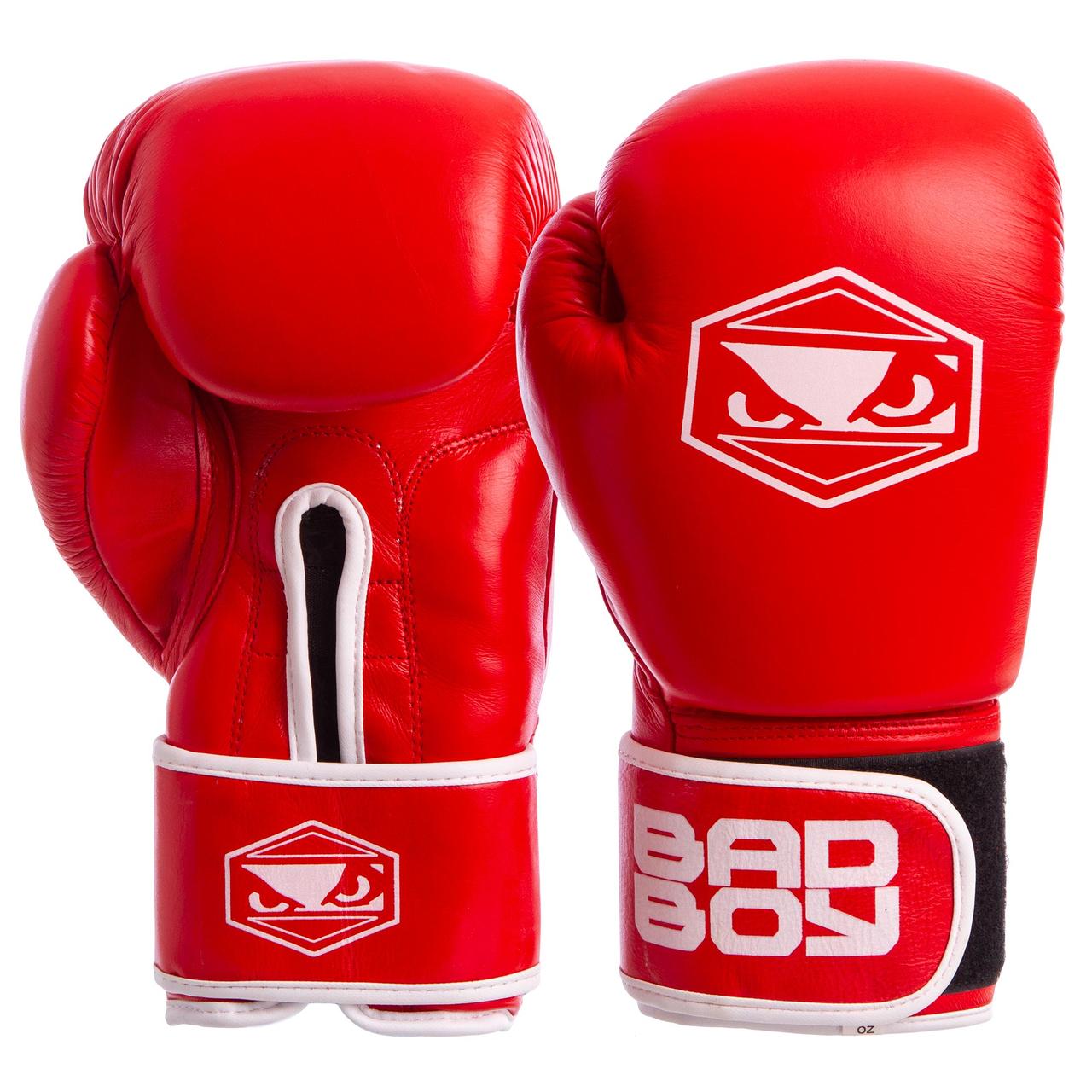

Перчатки для бокса и единоборств BAD BOY STRIKE Champ кожаные 6615 Red 10 унций