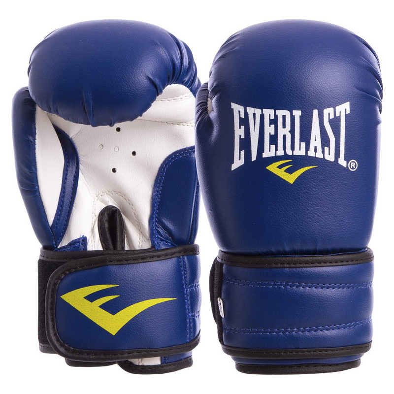 

Перчатки для бокса и единоборств на липучке Everlast Champ 5018 синий-белый 8 унций