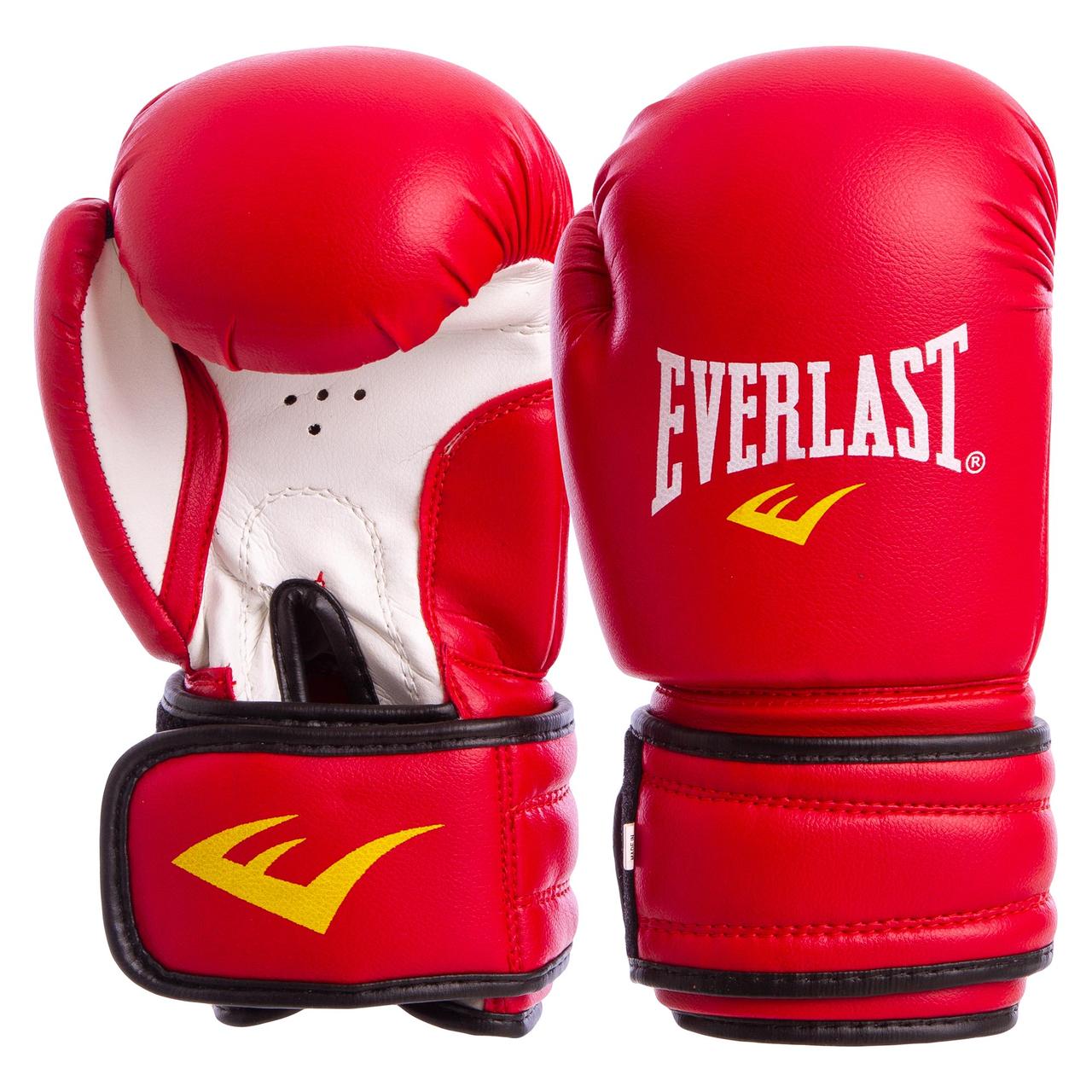 

Перчатки для бокса и единоборств на липучке Everlast Champ 5018 красный-белый 8 унций
