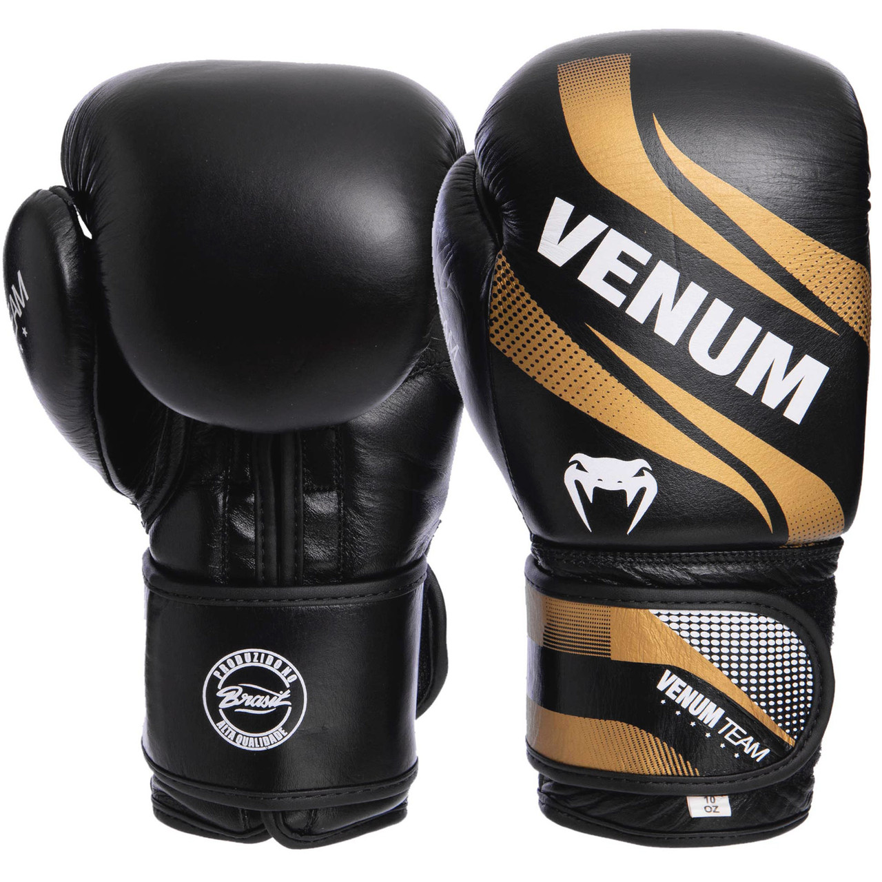 

Перчатки для бокса и единоборств кожаные Venum COMMANDO Champ VL-2040 Black-Gold-White 10 унций