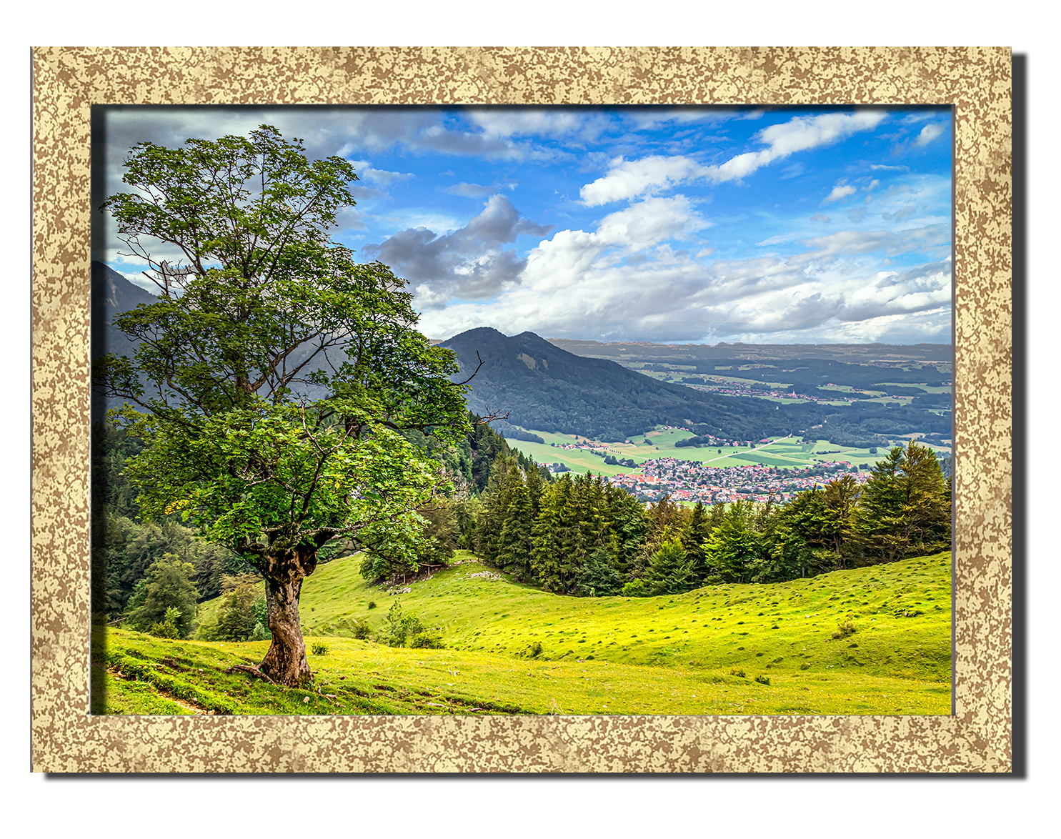 Country r. Golden frame 4k.