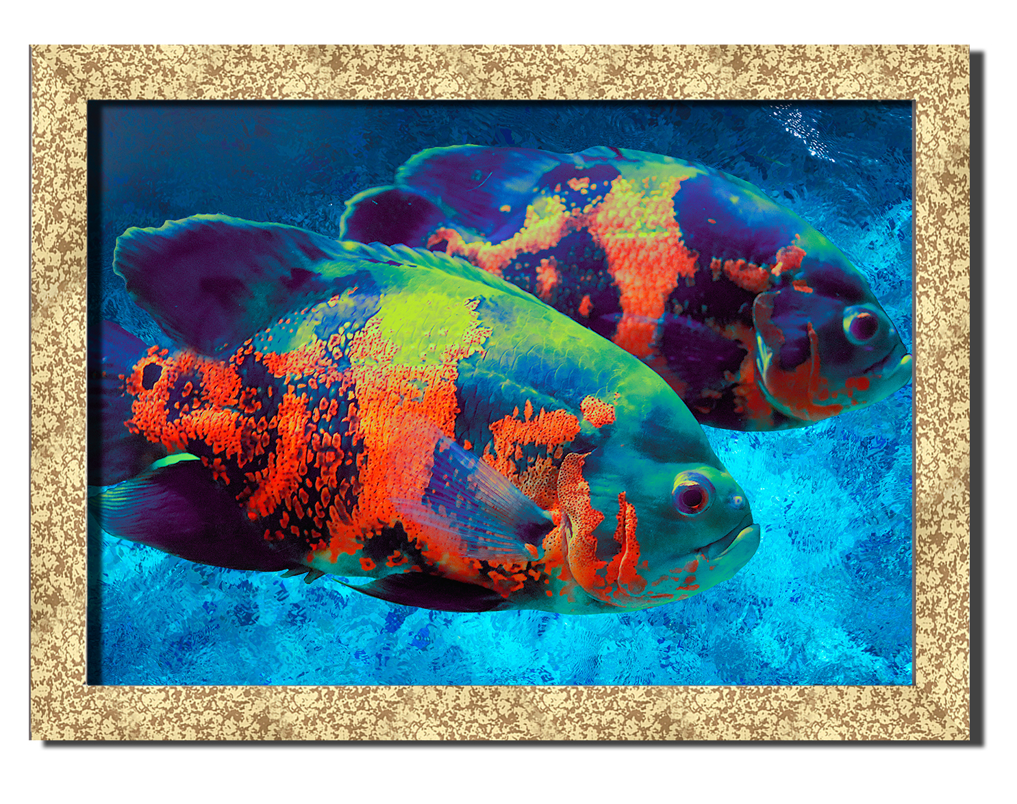 

Golden frame картина на файн-арт бумаге морская жизнь природа пейзаж ландшафт Hotel Arizona HD 31 см x 41 см