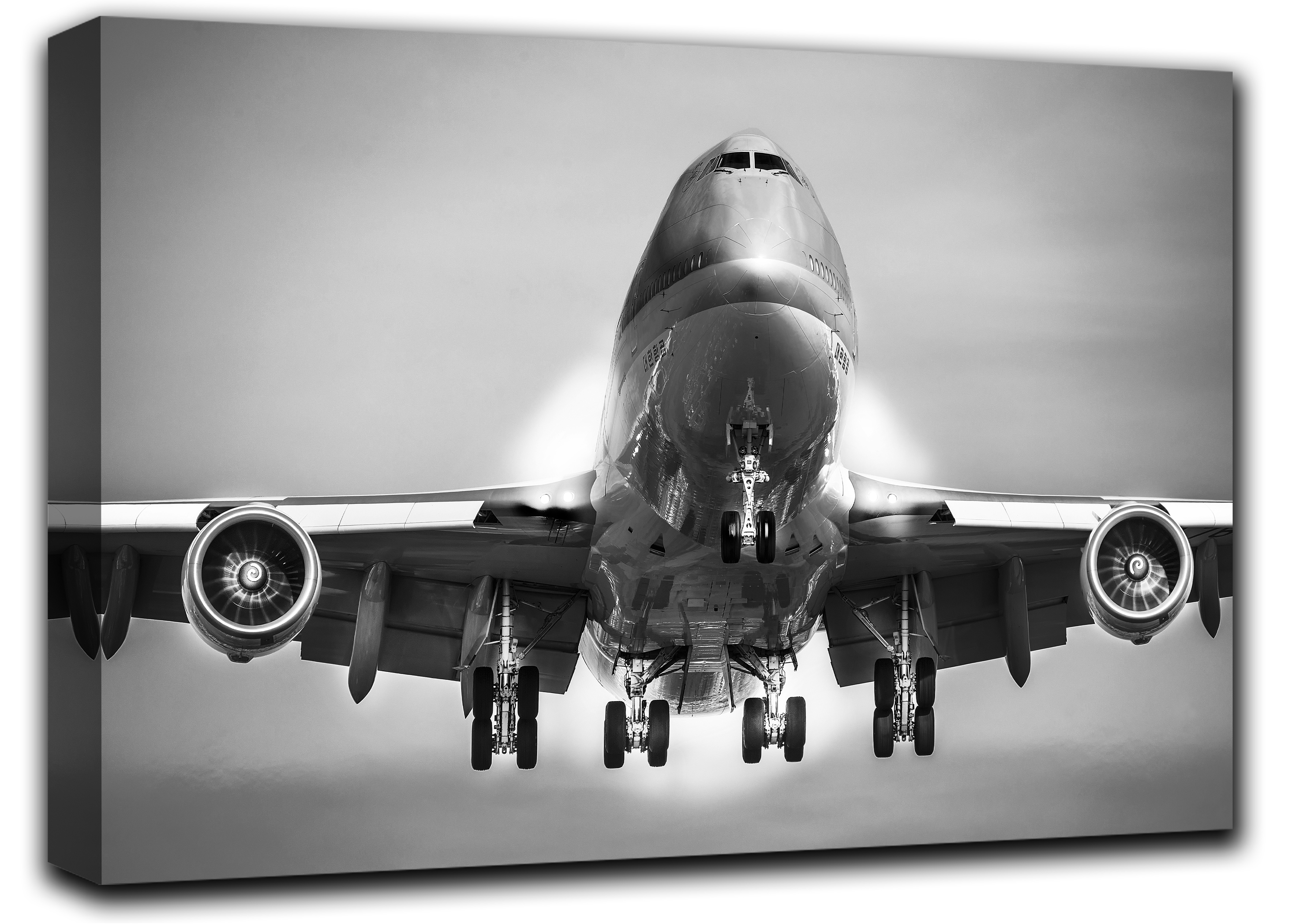 

картина на холсте Boeing 747 Боинг на взлете Hotel Arizona HD 28 см x 41 см