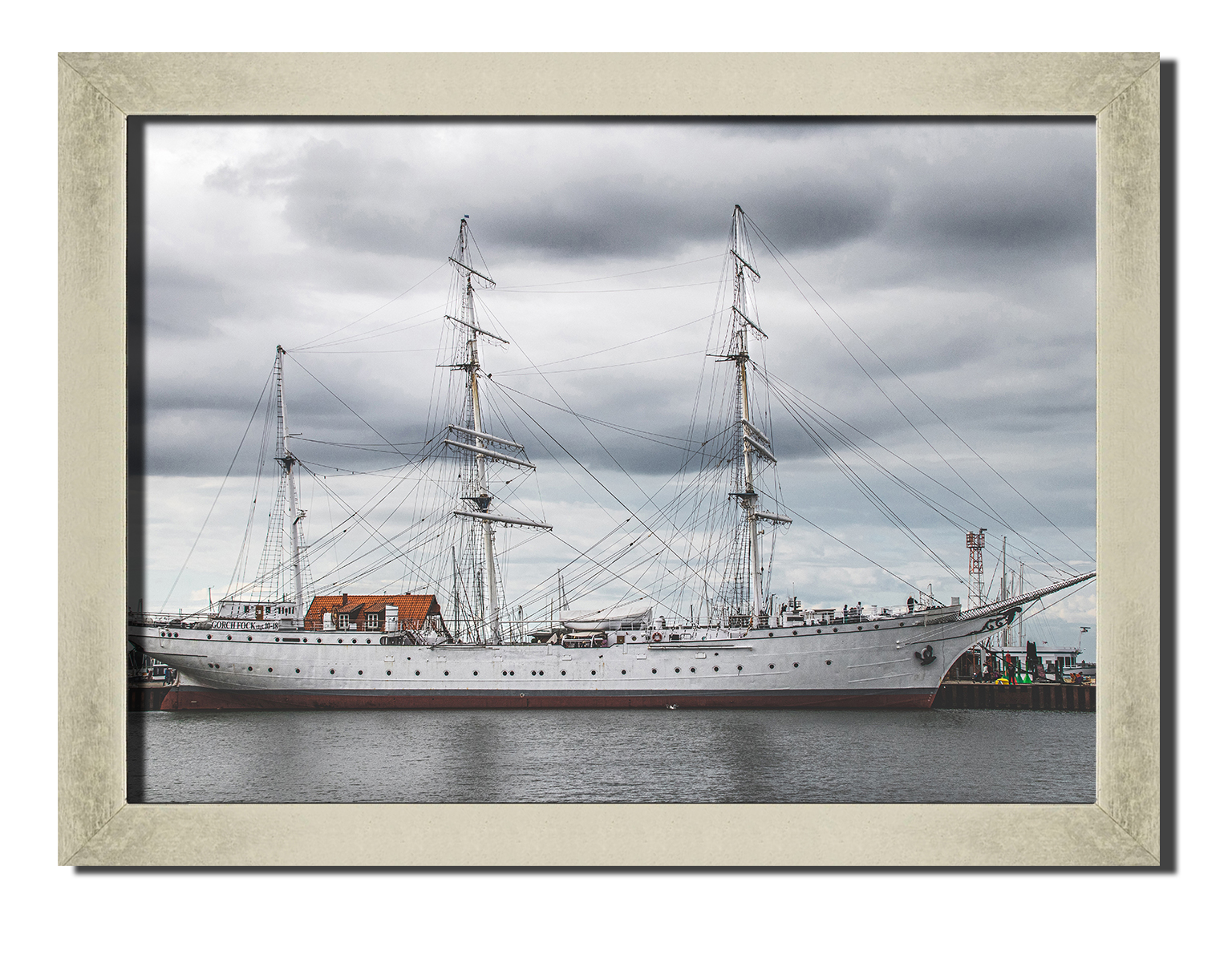 

Silver frame картина на файн-арт бумаге Старый парусник природа пейзаж ландшафт Hotel Arizona HD 31 см x 41 см